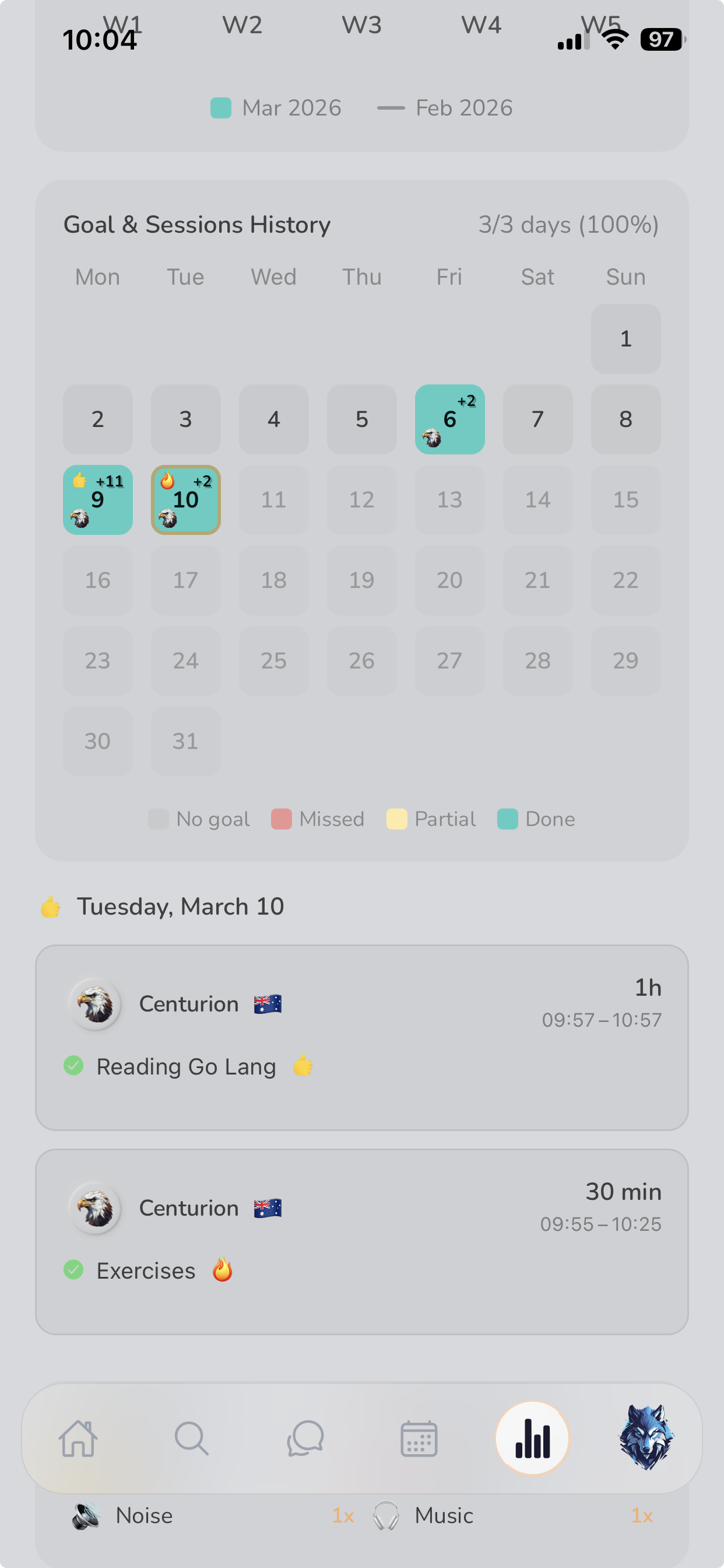 Calendar heatmap